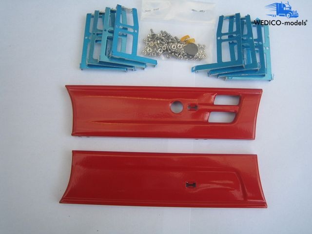 DAF side guards chassis 734, red