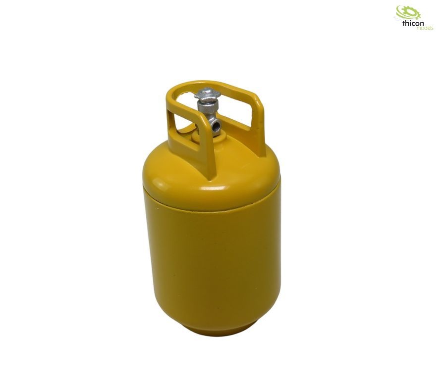 1:10 Propangasflasche gelb aus Metall