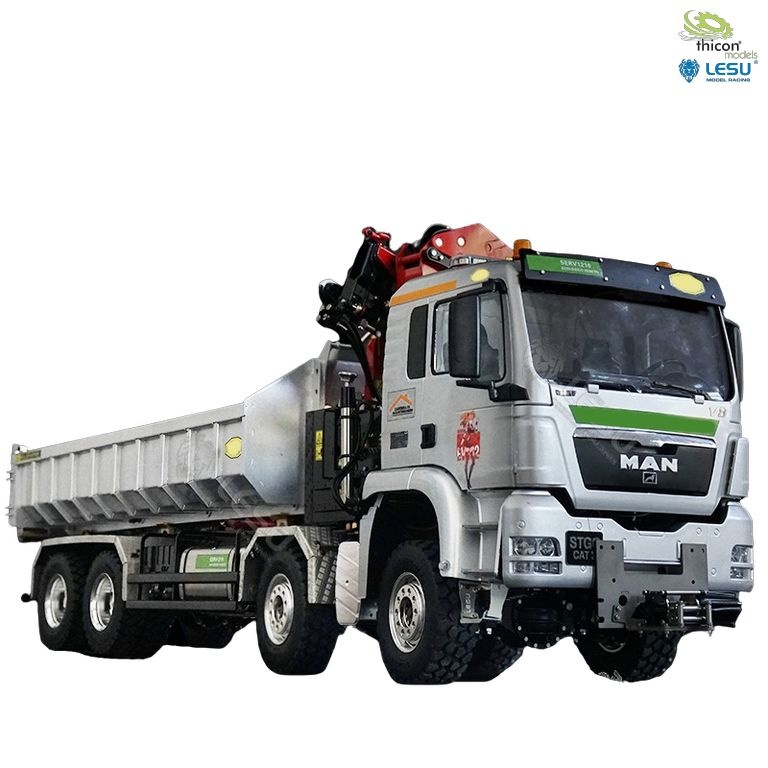 1:14 MAN TGS 8x8 with roll off container and loading crane