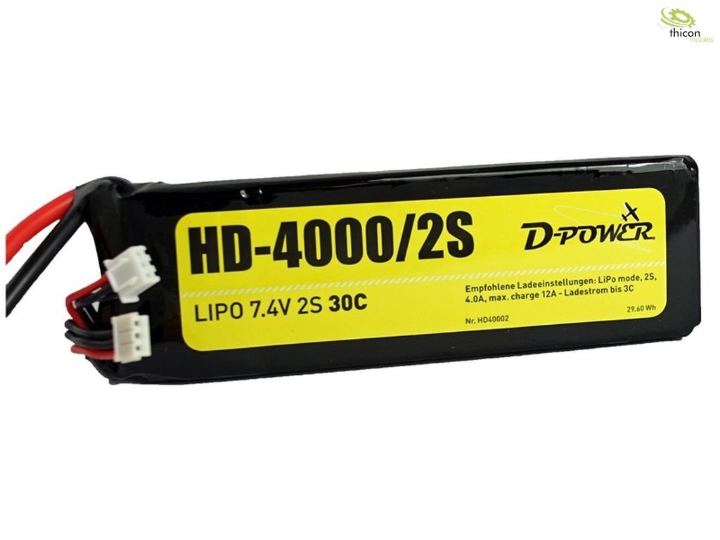 HD-4000 2S Lipo (7,4V) 30C - T-Stecker