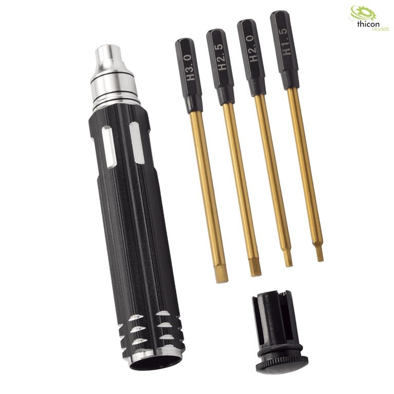 4in1 tool hexagon, magnetic and titanium-coated