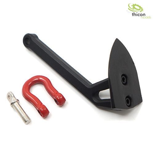 1:10 anchor hook for winch metal black with shackle