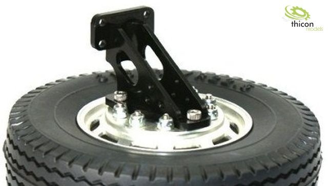 1:14 spare wheel holder Alu black forAlloy Wheels