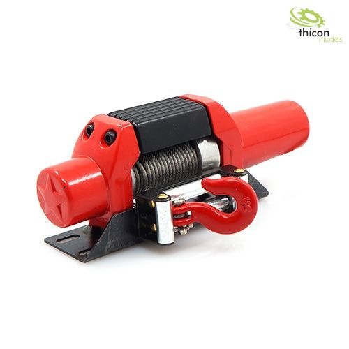 1:10/1:14 winch metall red with steel cable 7.2V