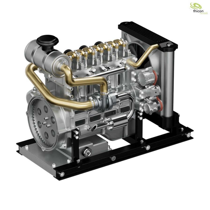 Diesel-Motor 4-Zylinder Metall, Bausatz