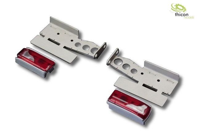 1:14 Euro taillights with stainless steel holder