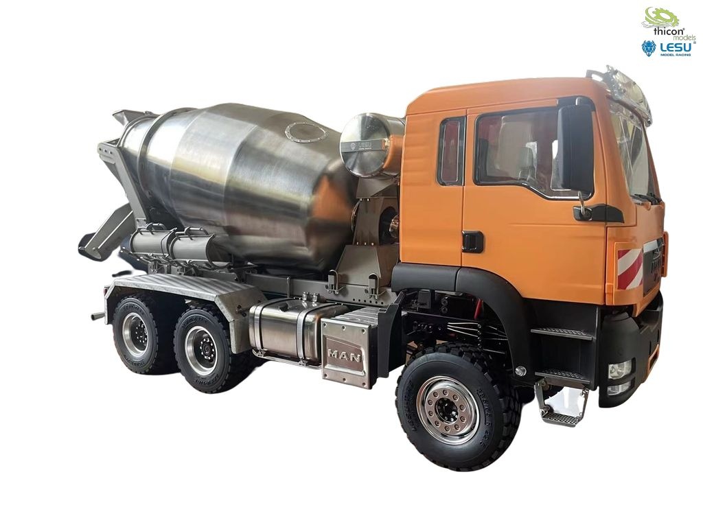 1:14 6x6 MAN TGS concrete mixer made of stainless steel