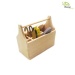 Wooden tool box with tool set
