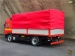 Tarpaulin red with frame made of aluminum for flatbed