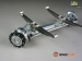 1:14 front axle V2A with springs, hub and disc brake
