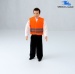 Truck driver Jörg with safety vest orange - bending figure